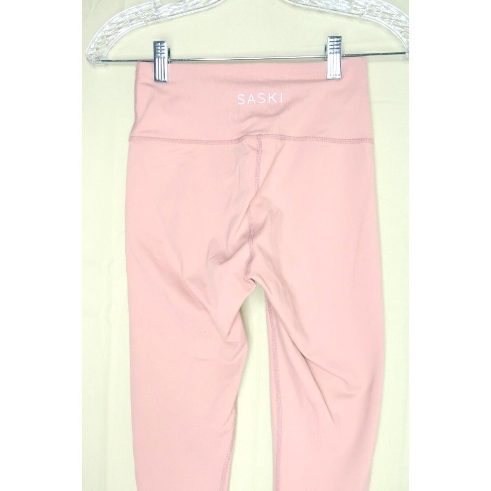 SASKI Collection Core Leggings High Rise Full Length Pink Women's Size XS EUC - Picture 7 of 10